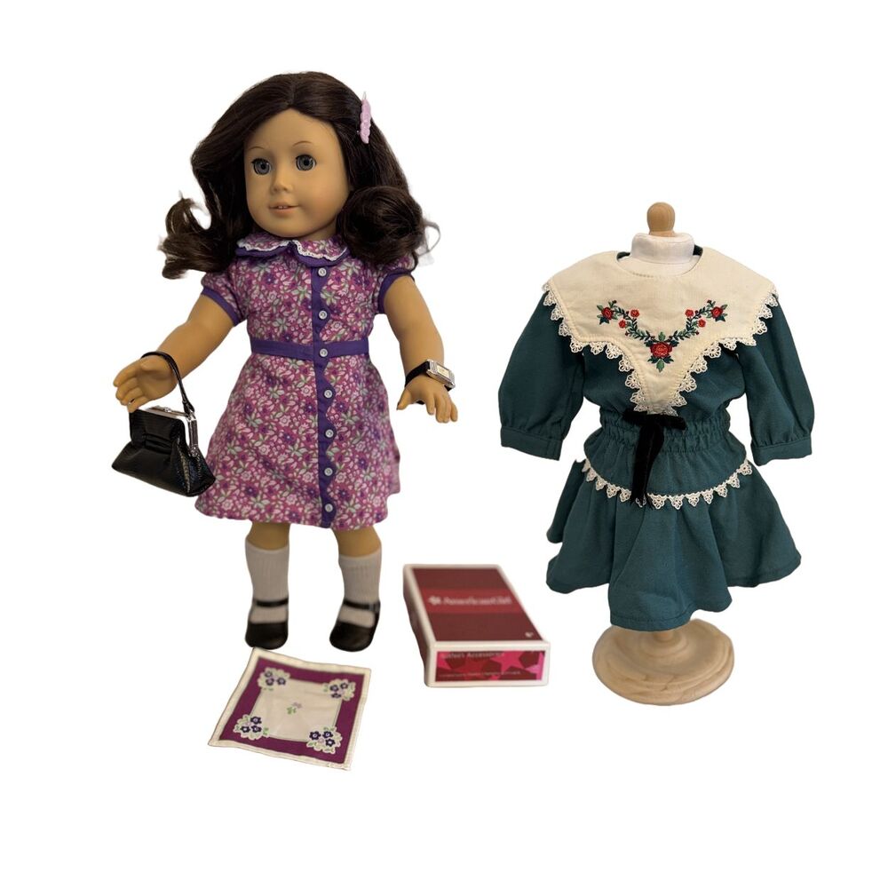 American Girl Doll Ruthie Smithens Kit's Friend Complete Meet Accessories Dress